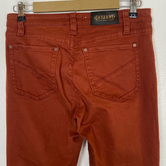 Shyanne Women's Bootcut Jeans Size 29 Rust Studded Western Cowgirl Retro Grunge - Picture 4 of 12